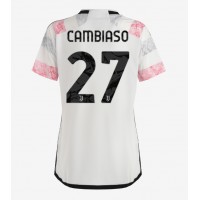 Billiga Juventus Andrea Cambiaso #27 Borta fotbollskläder Dam 2023-24 Kortärmad